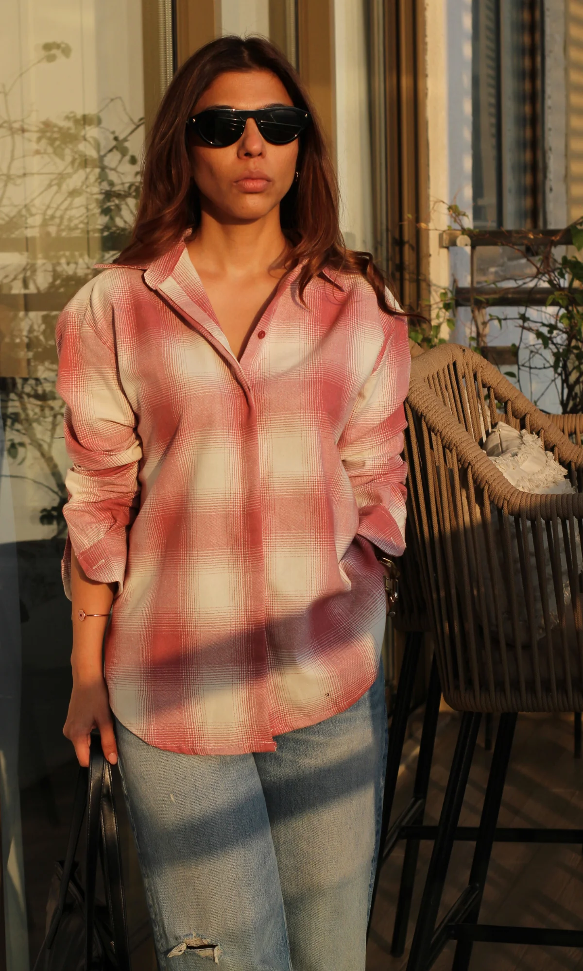 Pink Ivory Checked Shirt - Image 5