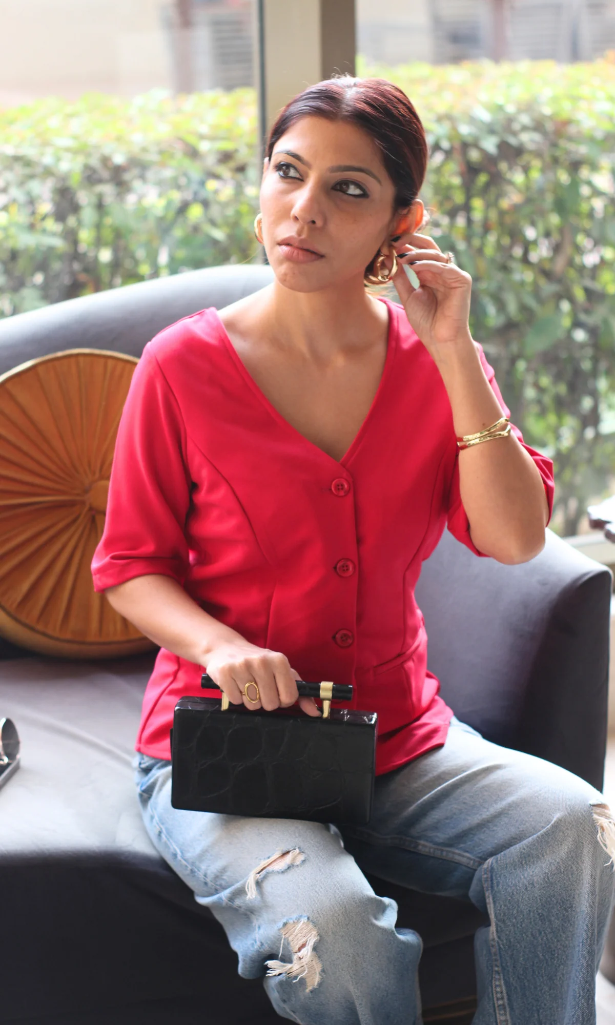 Pink Sleeved Waist Coat - Image 4