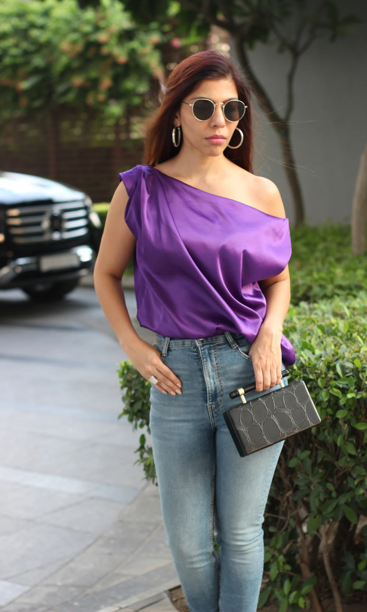 Indigo Purple One-Shoulder Top - Image 5