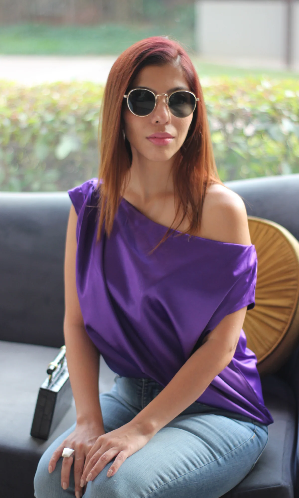 Indigo Purple One-Shoulder Top - Image 6