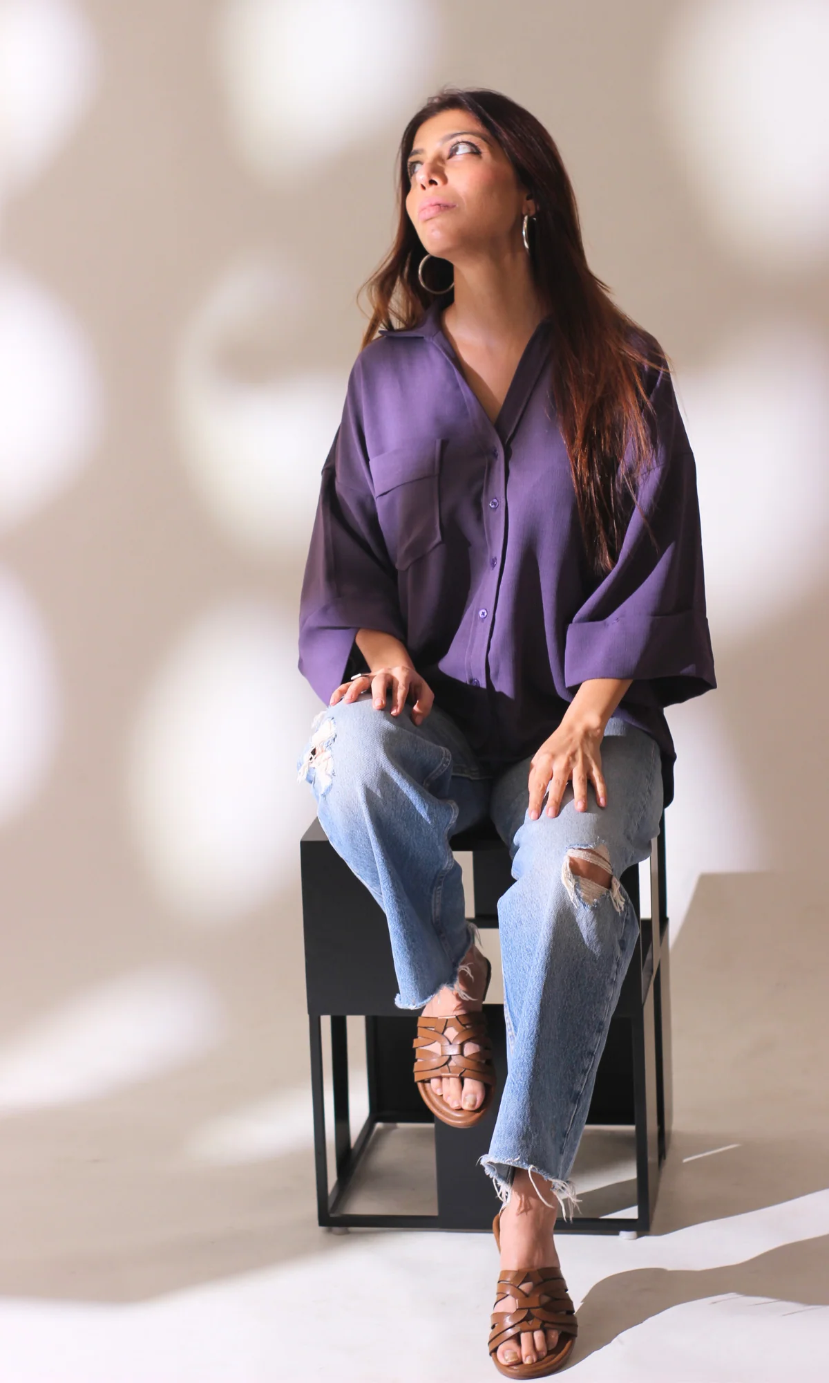 Purple Textured Shirt - Image 3