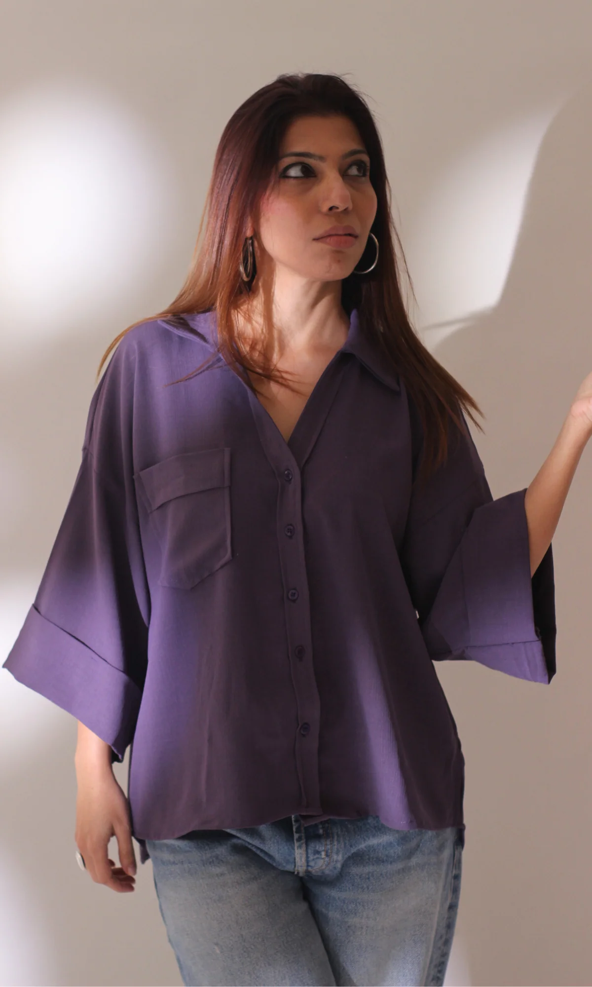Purple Textured Shirt - Image 4