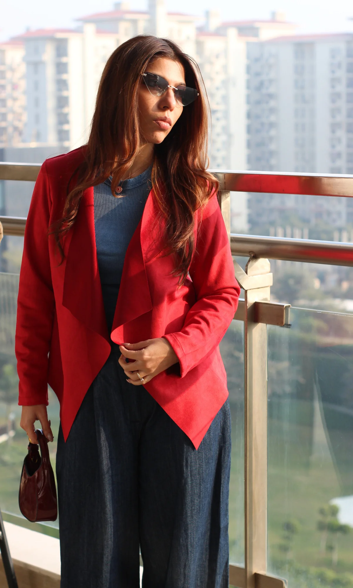 Red Suede Shrug - Image 3