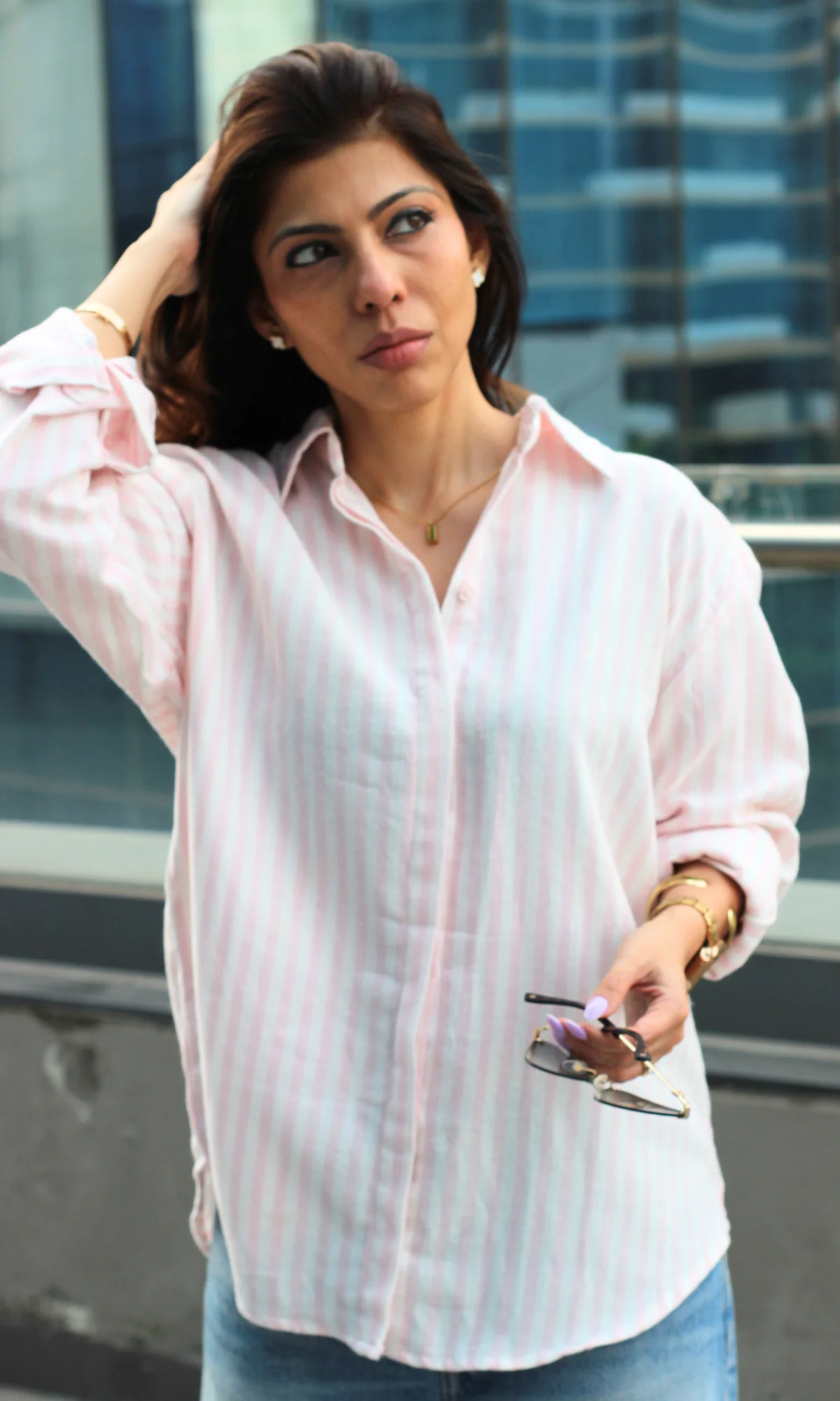 Rose Pinstripes Shirt - Image 2