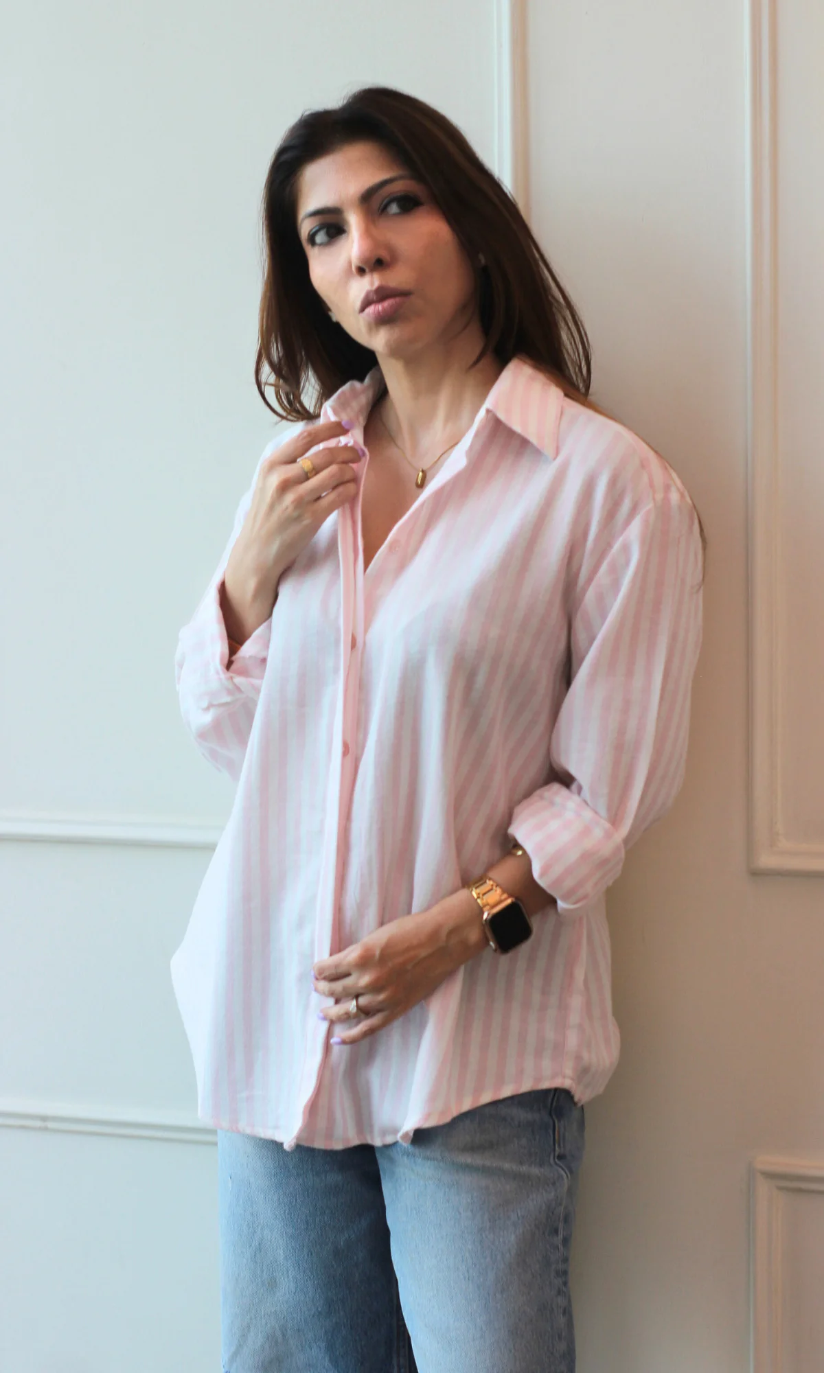 Rose Pinstripes Shirt - Image 5