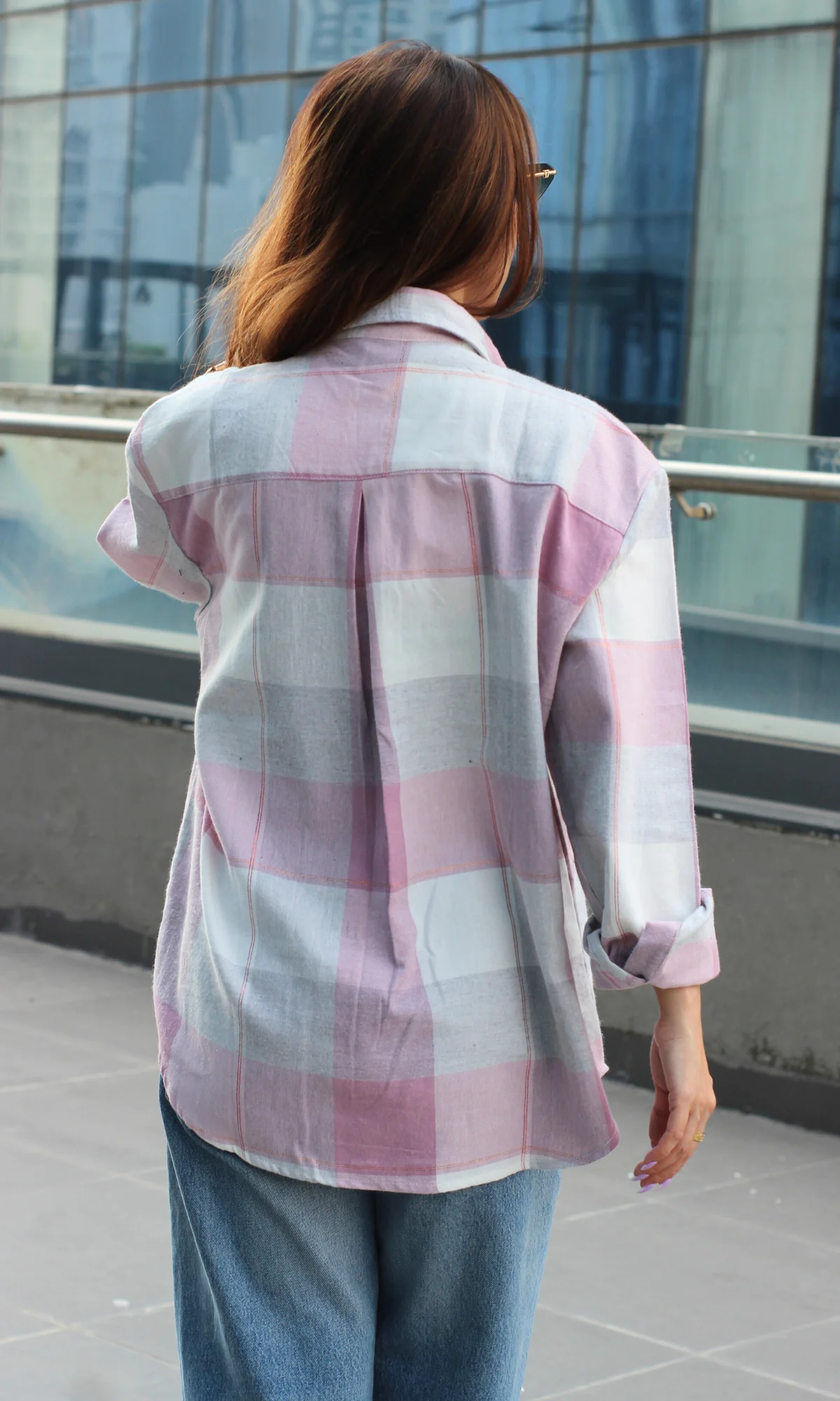 Rose Quartz Checked Shirt - Image 4