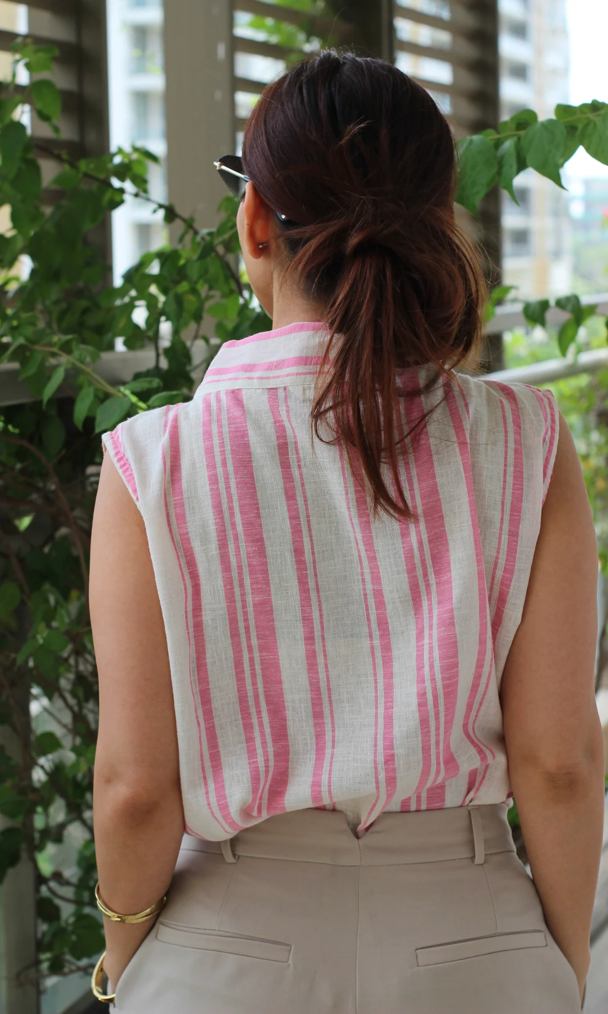 Rose Sorbet Tie Detail Top - Image 6