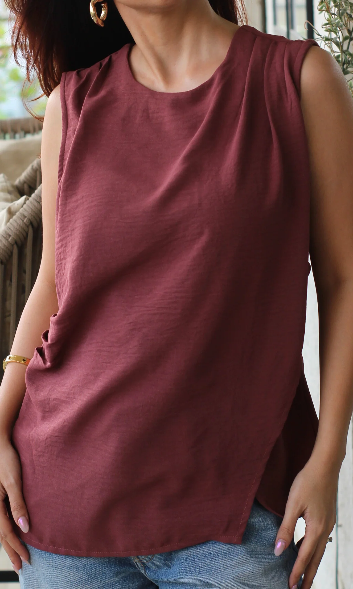 Rouge Side Cut Sleeveless Top - Image 5