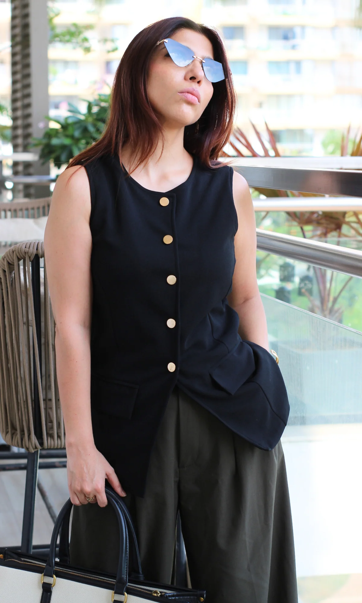 Sable Round Neck Waist Coat - Image 2