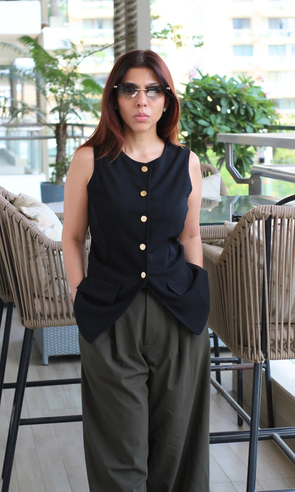 Sable Round Neck Waist Coat - Image 4