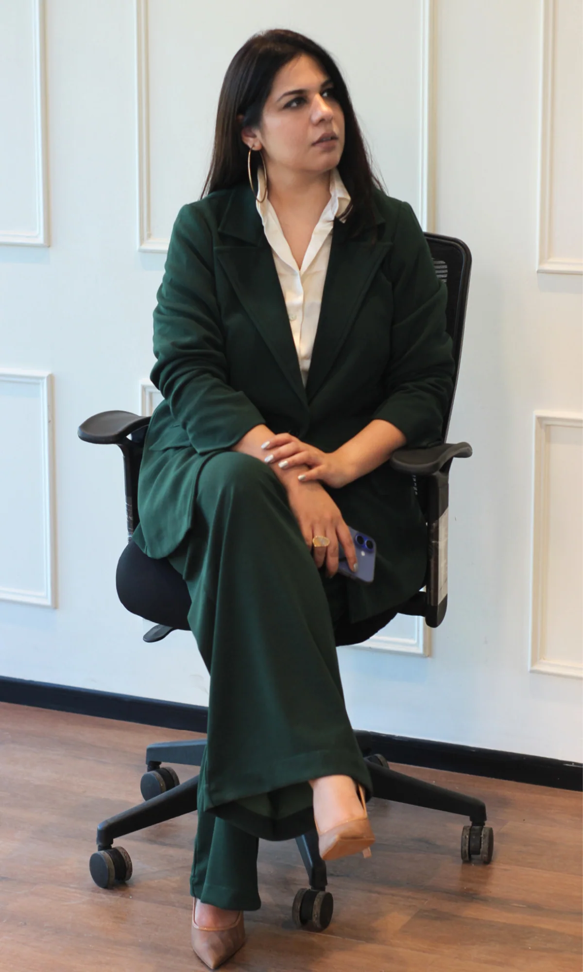 Sacramento Green Oversized Blazer with Korean Pants Co-ord - Image 4