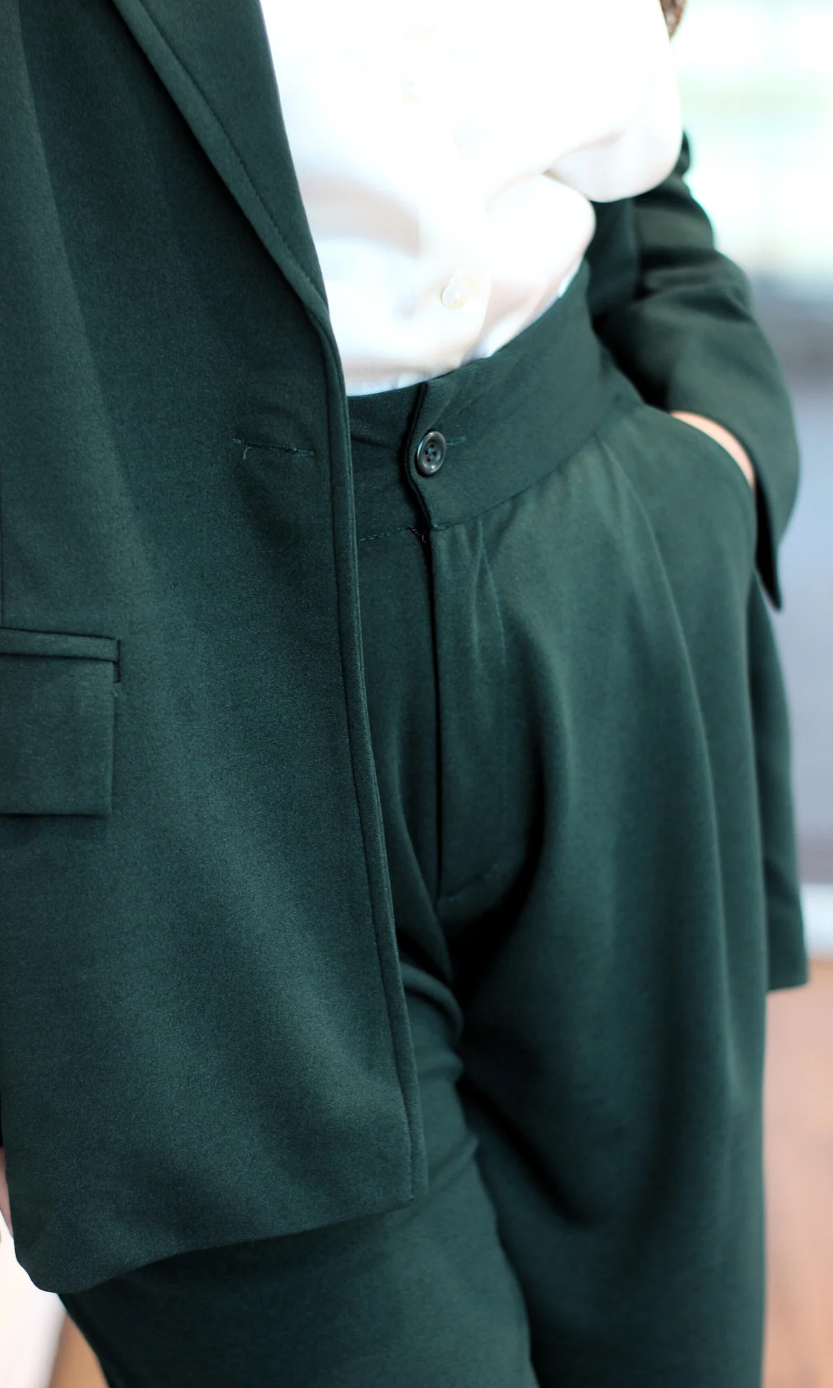 Sacramento Green Oversized Blazer with Korean Pants Co-ord - Image 6