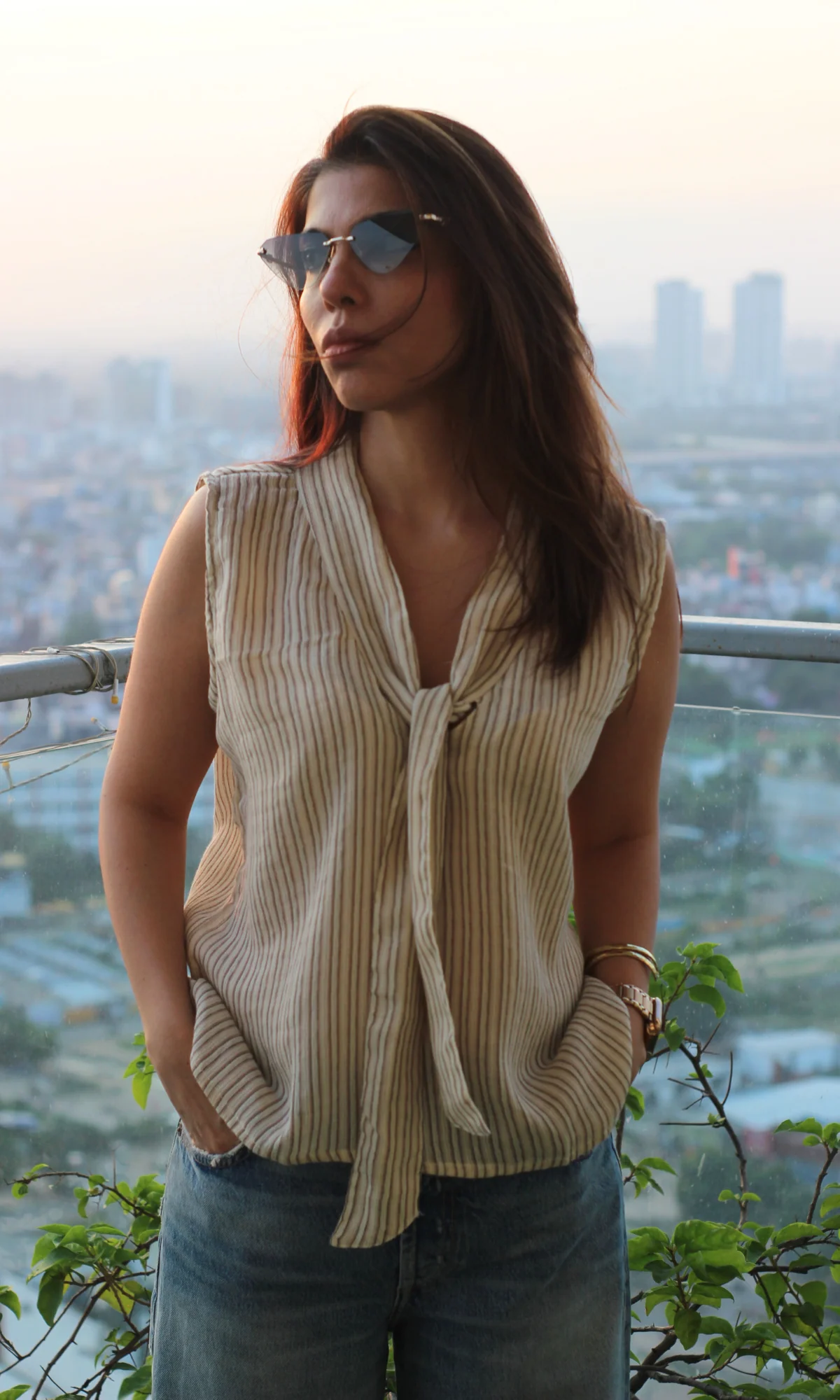 Sandstone Tie-Neck Top - Image 2