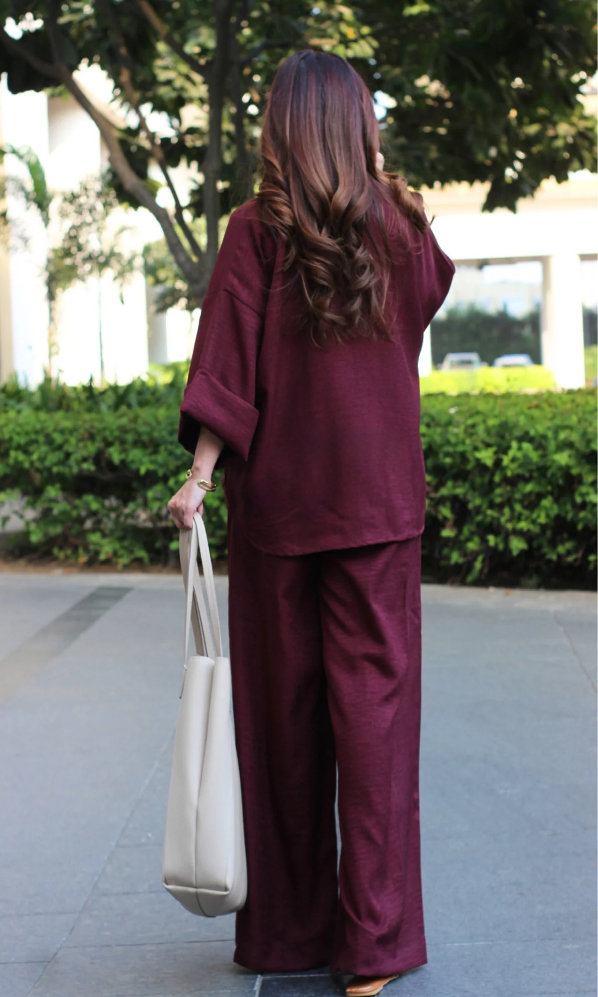 Shiraz Wine Loose Shirt and Pants Co-ord - Image 3
