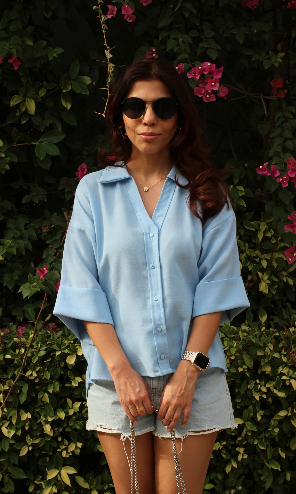 Arctic Blue Textured Shirt - Image 4