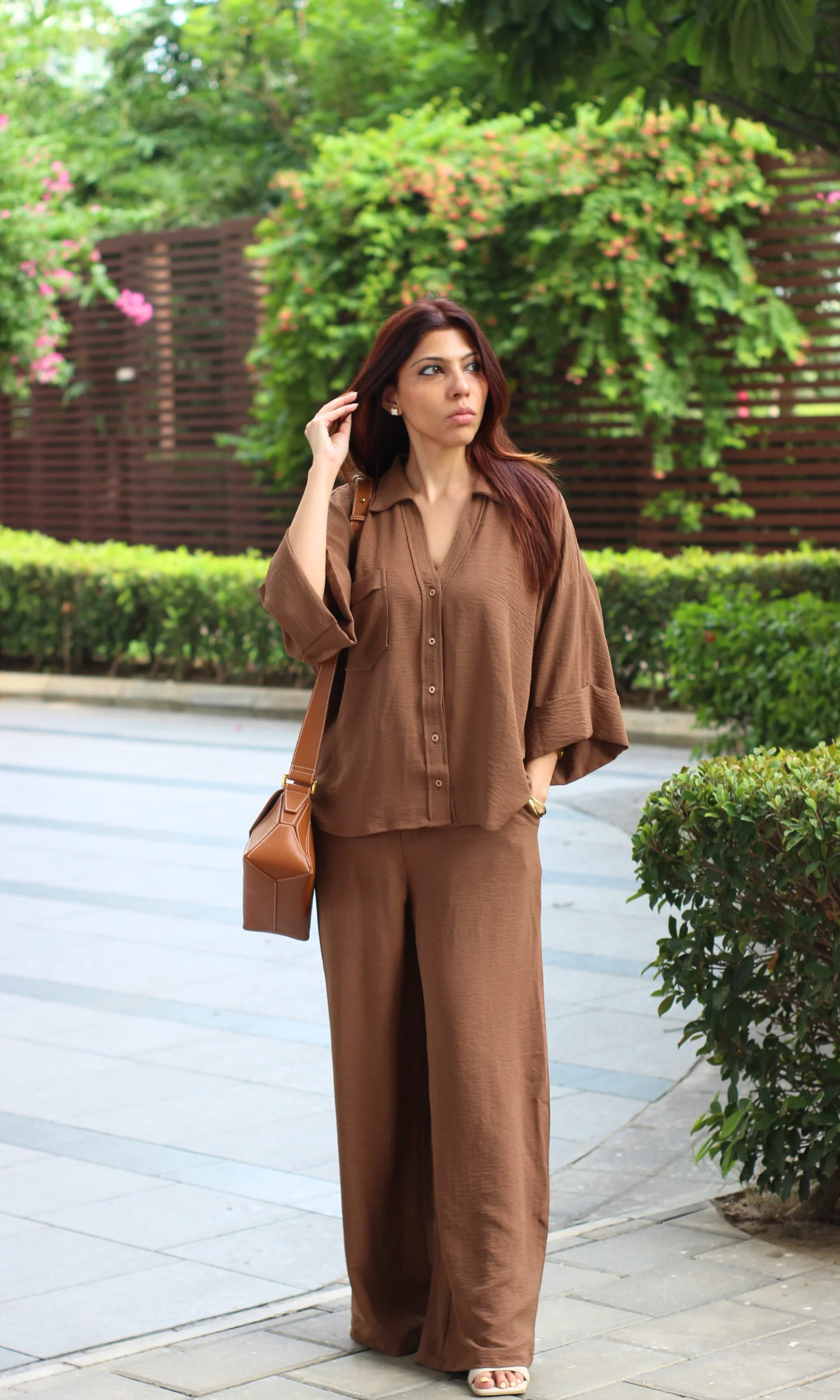 Soft Mocha Loose Shirt and Pants Co-ord - Image 2