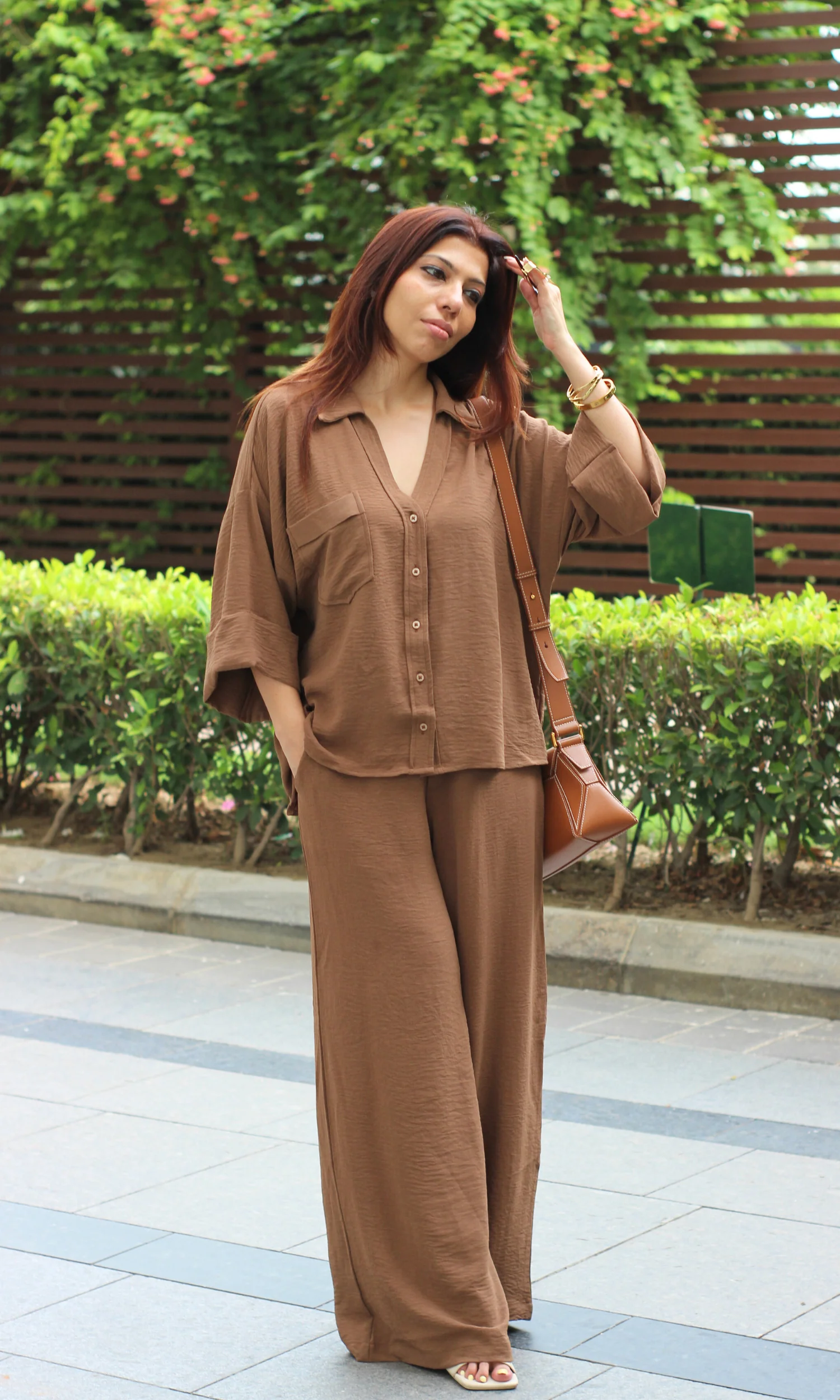Soft Mocha Loose Shirt and Pants Co-ord - Image 5