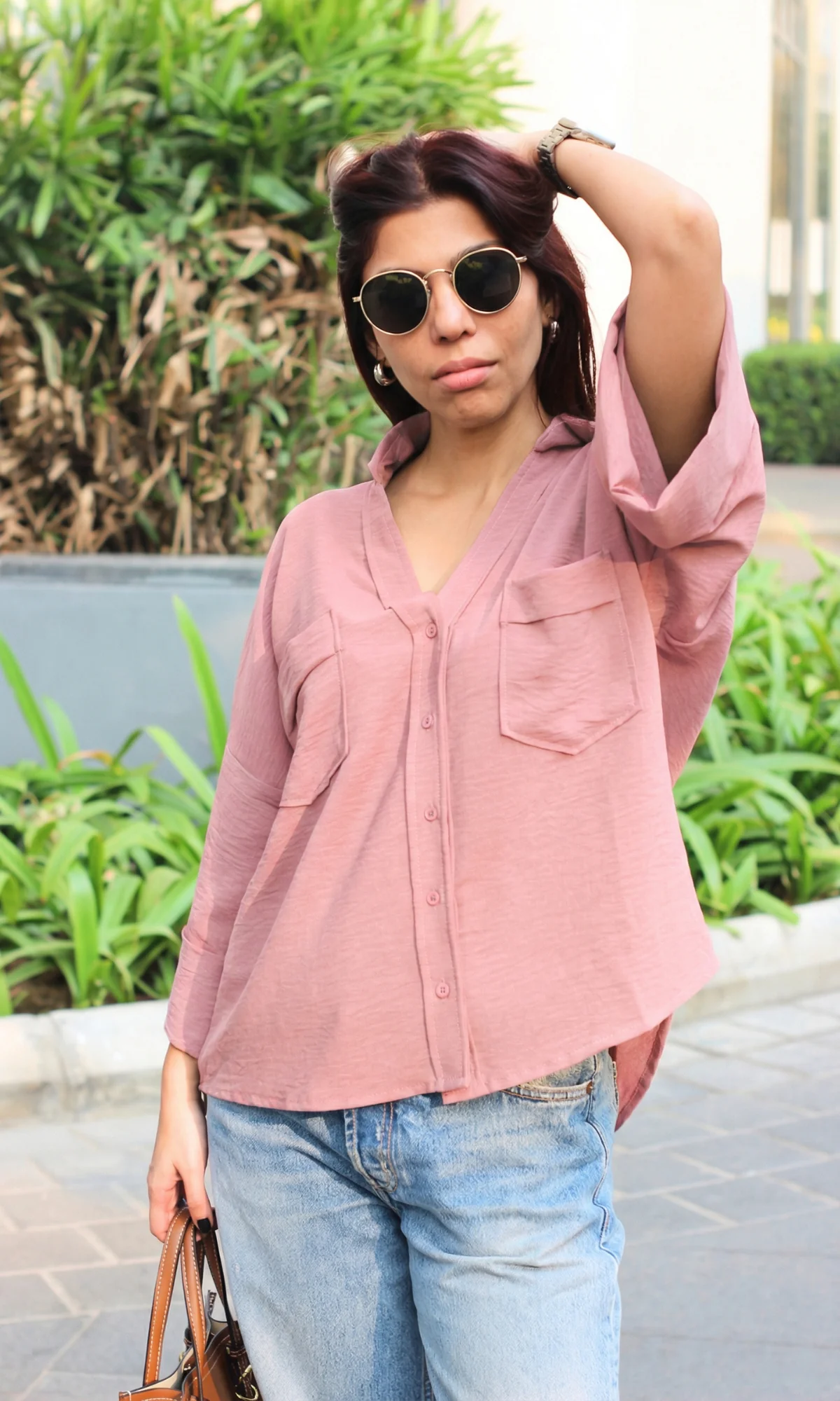 Soft Pink Flowing Shirt - Image 2