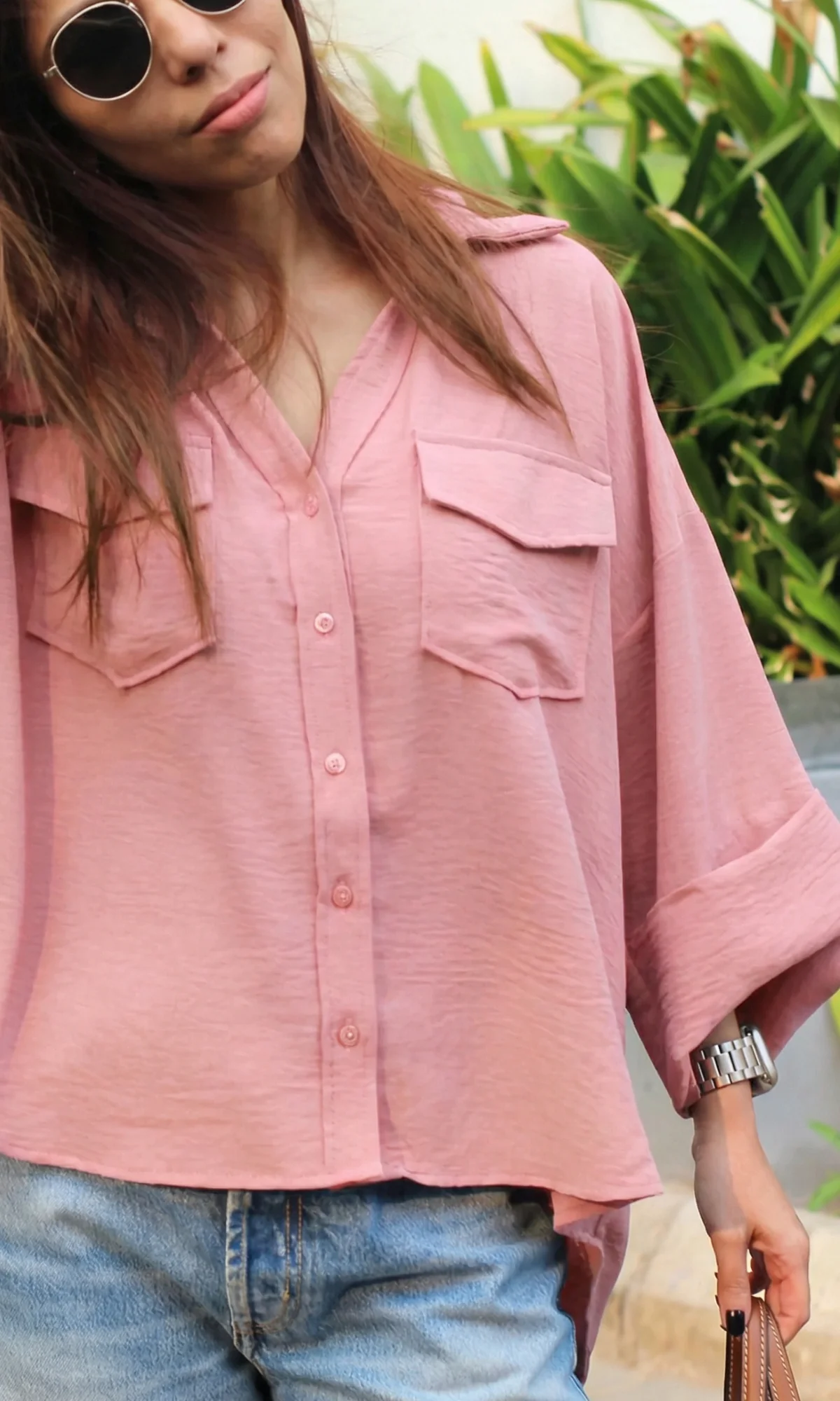 Soft Pink Flowing Shirt - Image 3