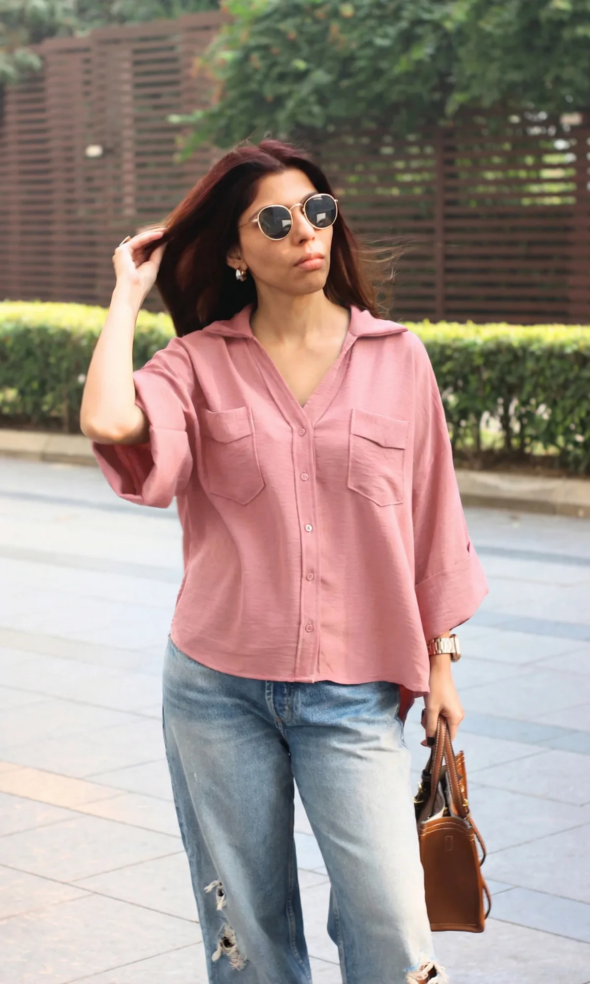 Soft Pink Flowing Shirt - Image 4