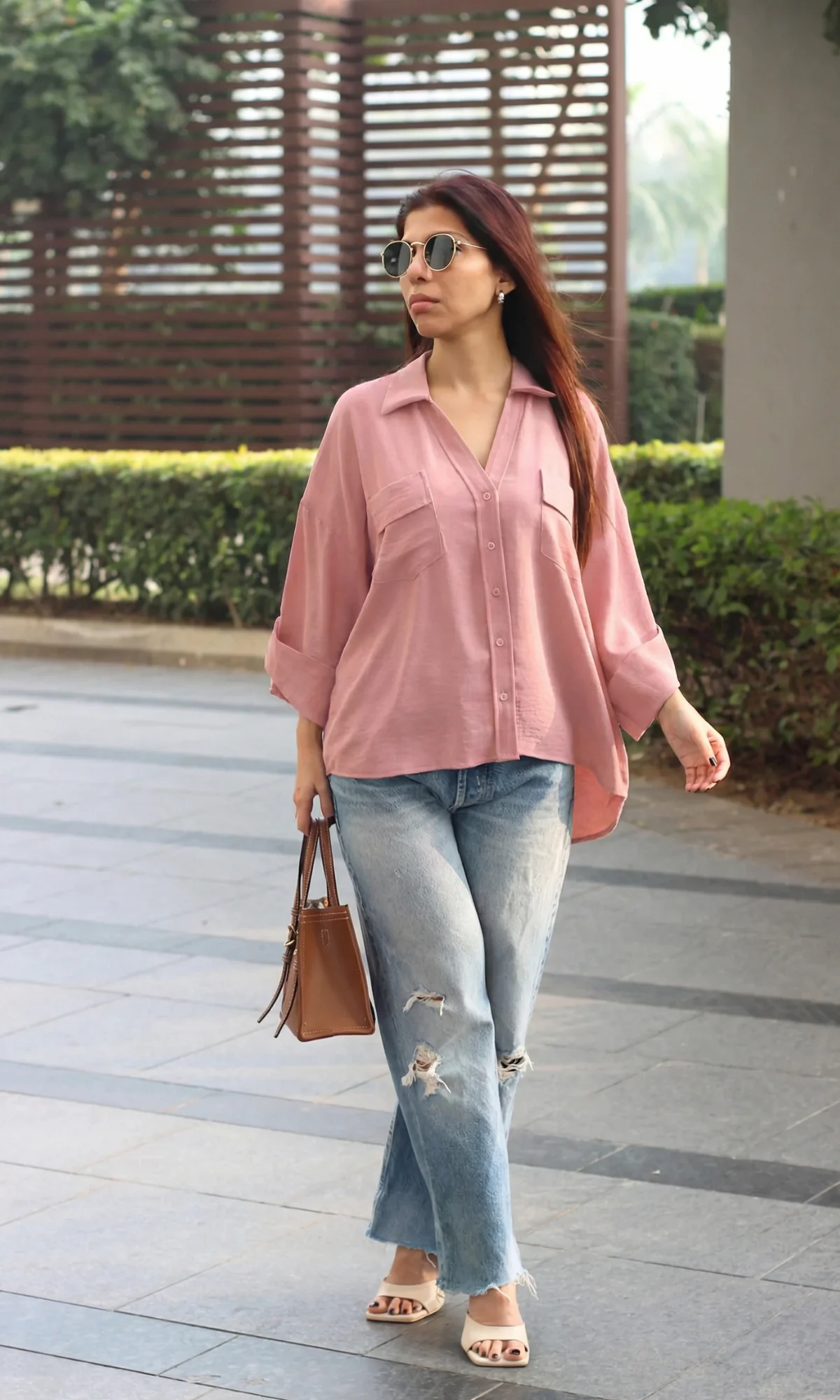 Soft Pink Flowing Shirt - Image 5