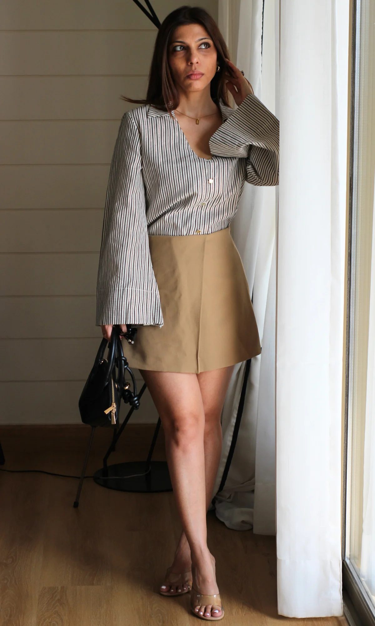 Spring Lurex Flared Sleeve Shirt - Image 2