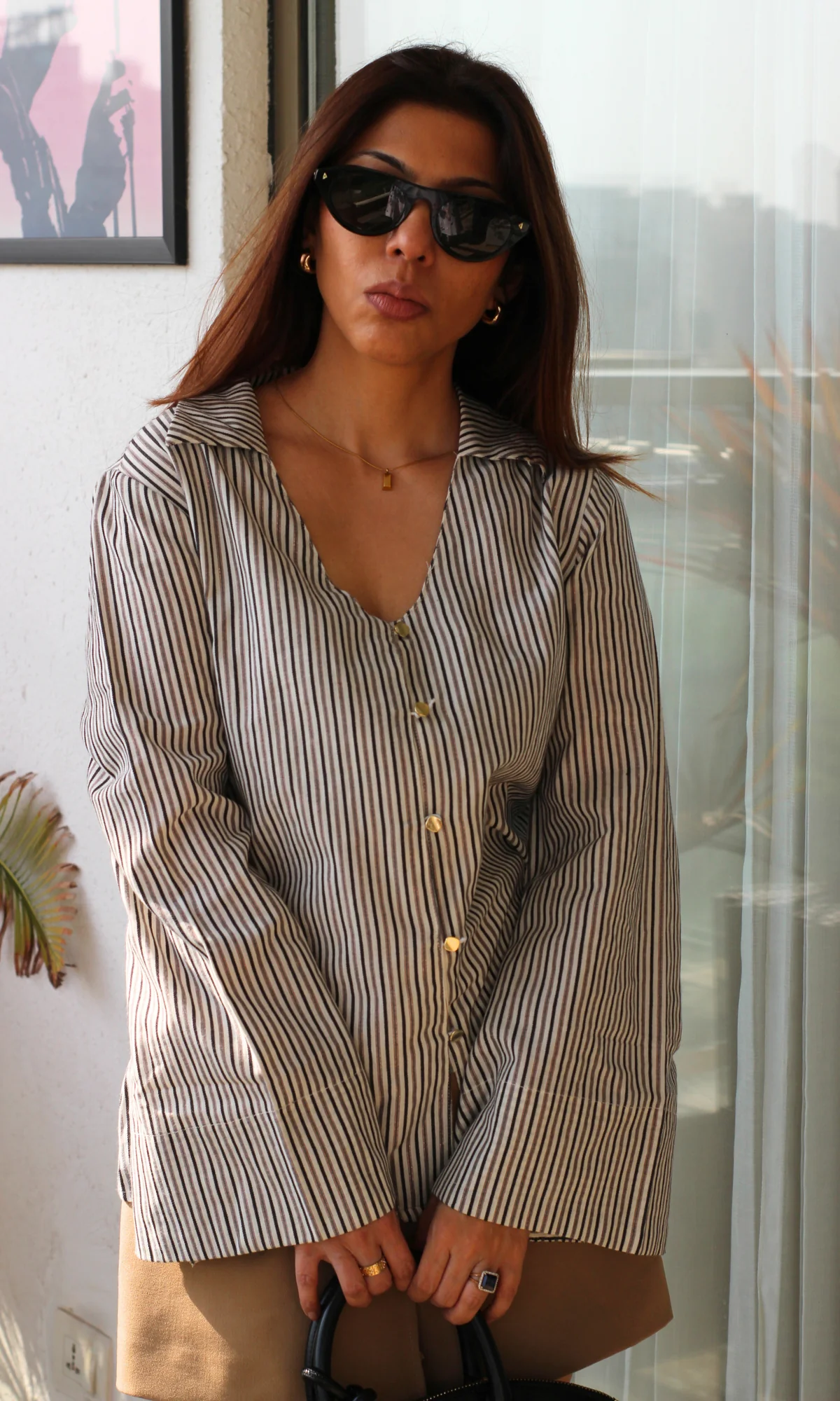 Spring Lurex Flared Sleeve Shirt - Image 3