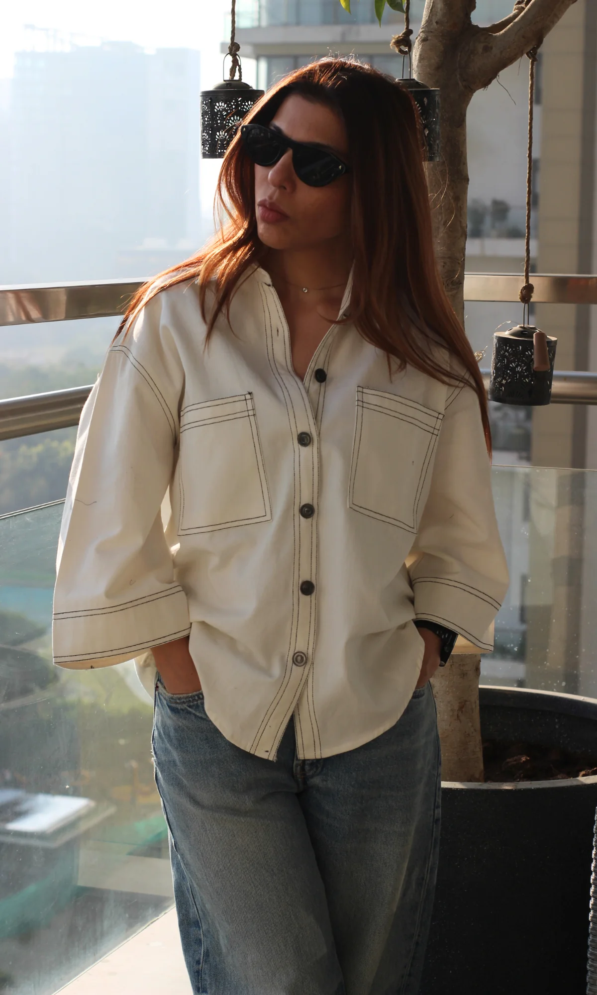 Thread Detail White Shirt - Image 3