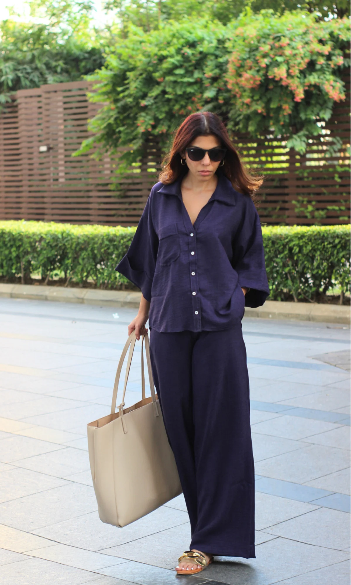 Midnight Violet Loose Shirt and Pants Co-ord - Image 4
