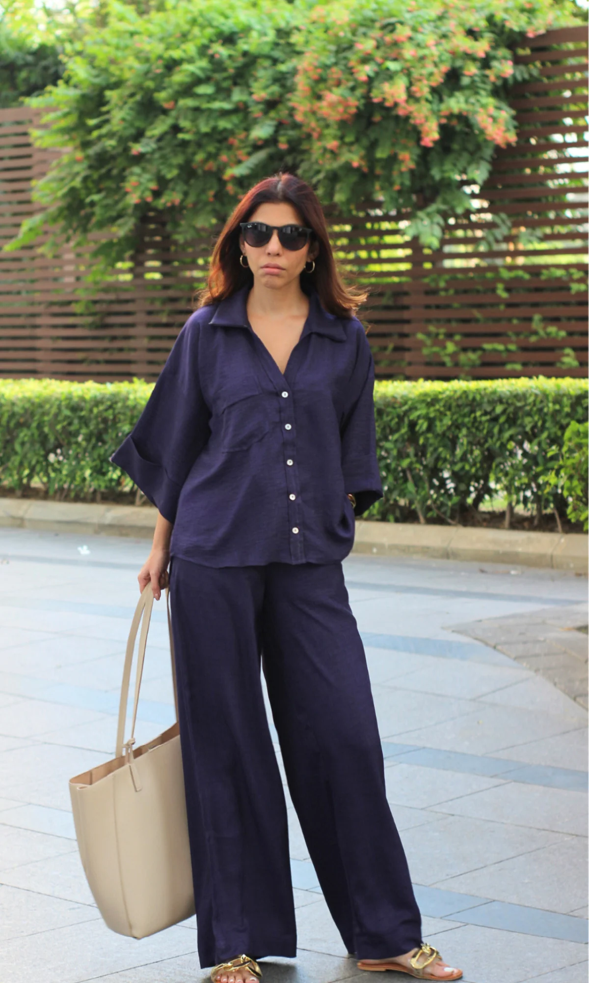 Midnight Violet Loose Shirt and Pants Co-ord - Image 6
