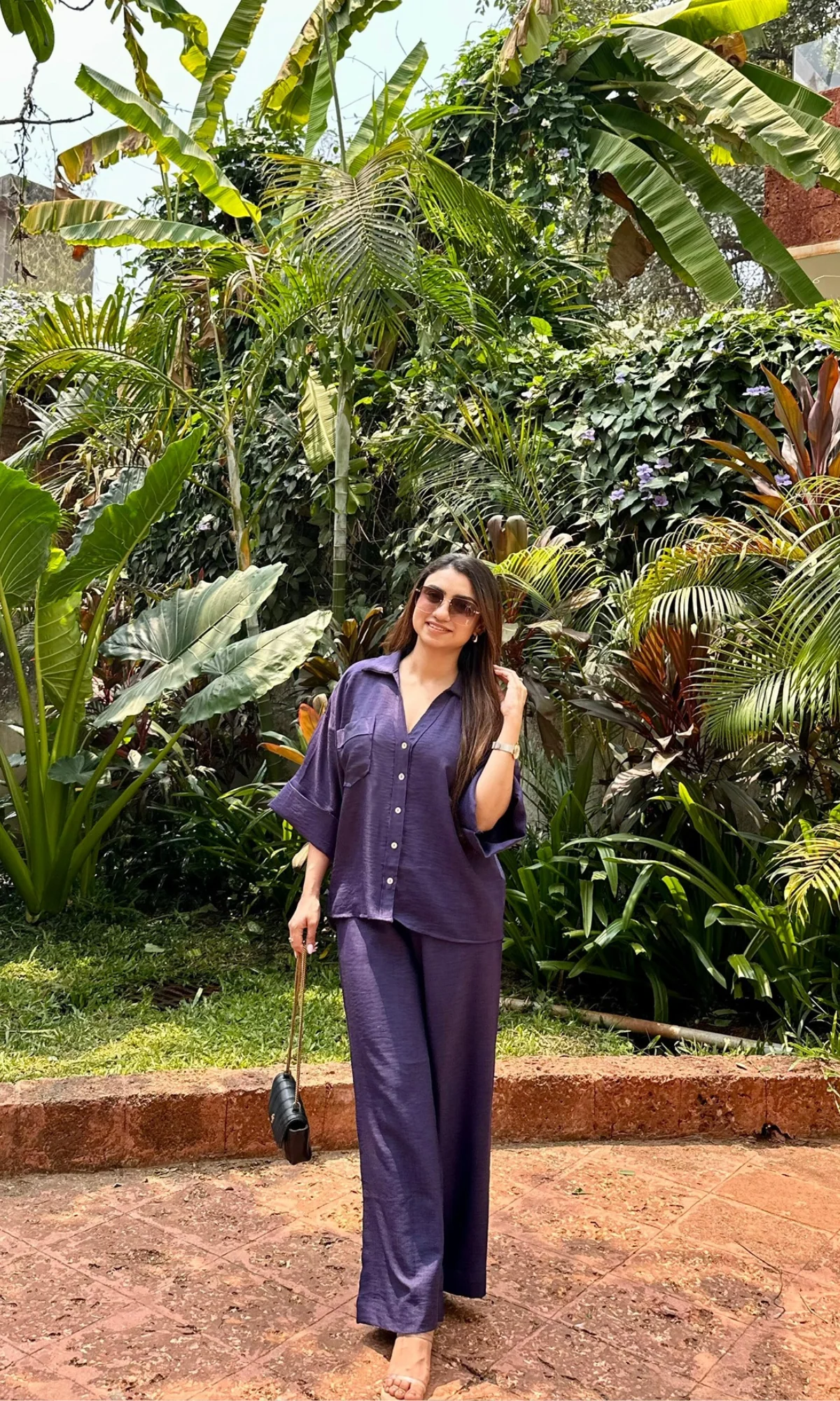 Midnight Violet Loose Shirt and Pants Co-ord - Image 7