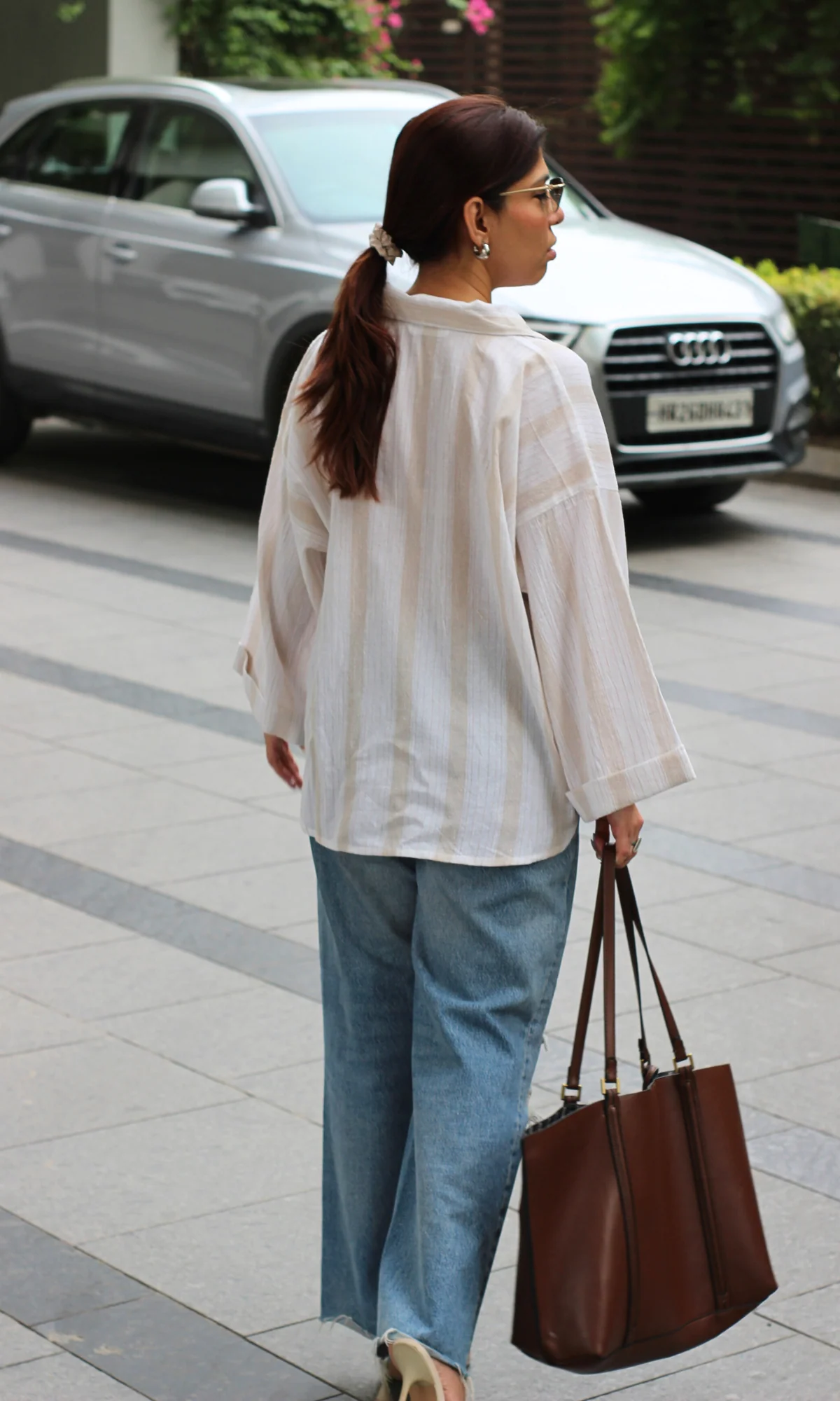 White Beige Cotton Shirt - Image 4