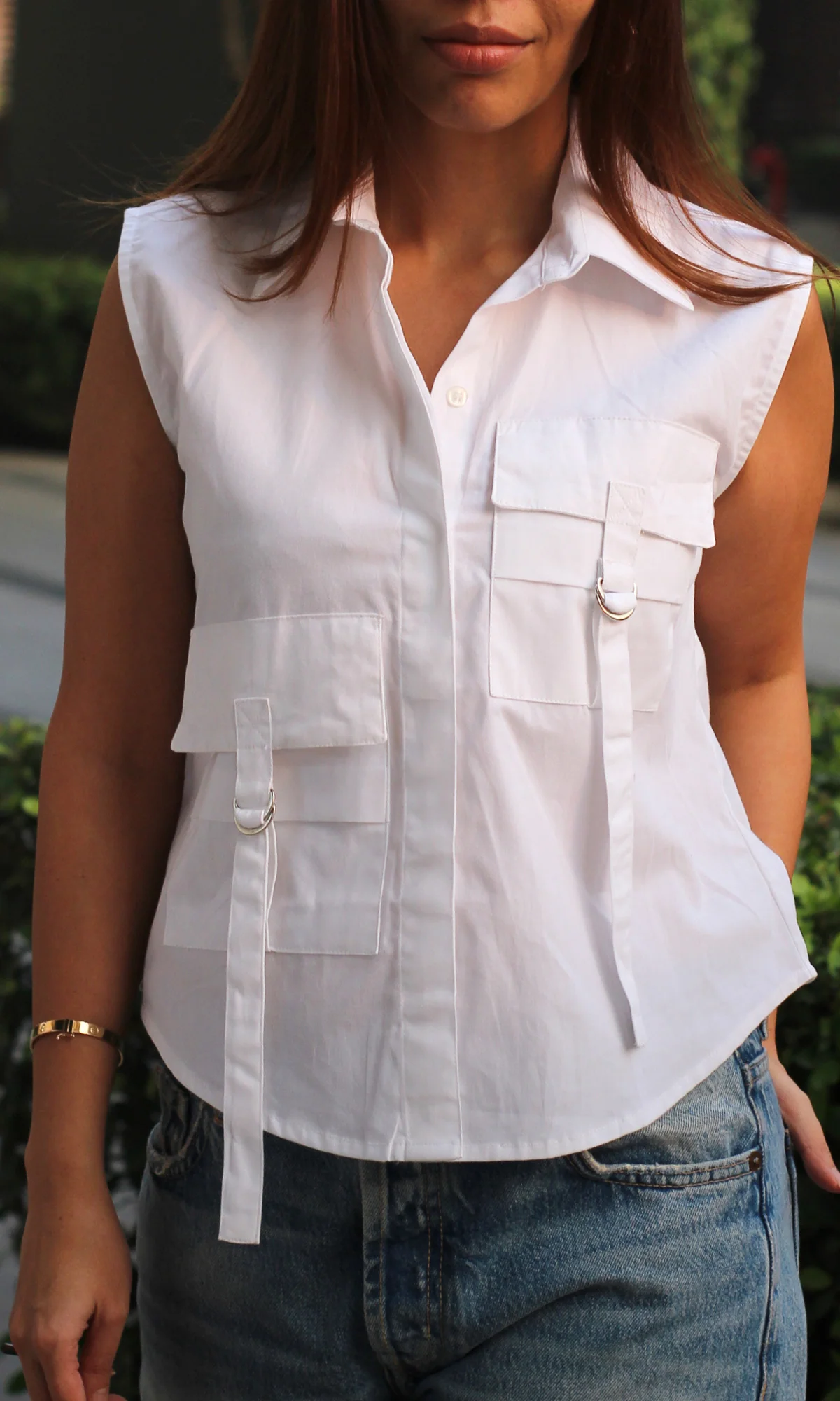 White Poplin Shirt - Image 3