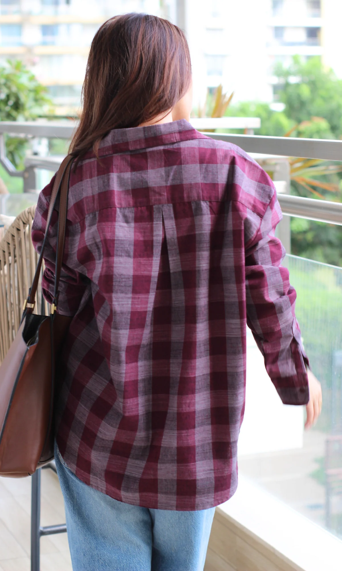 Wine & Ash Plaid Check Shirt - Image 5