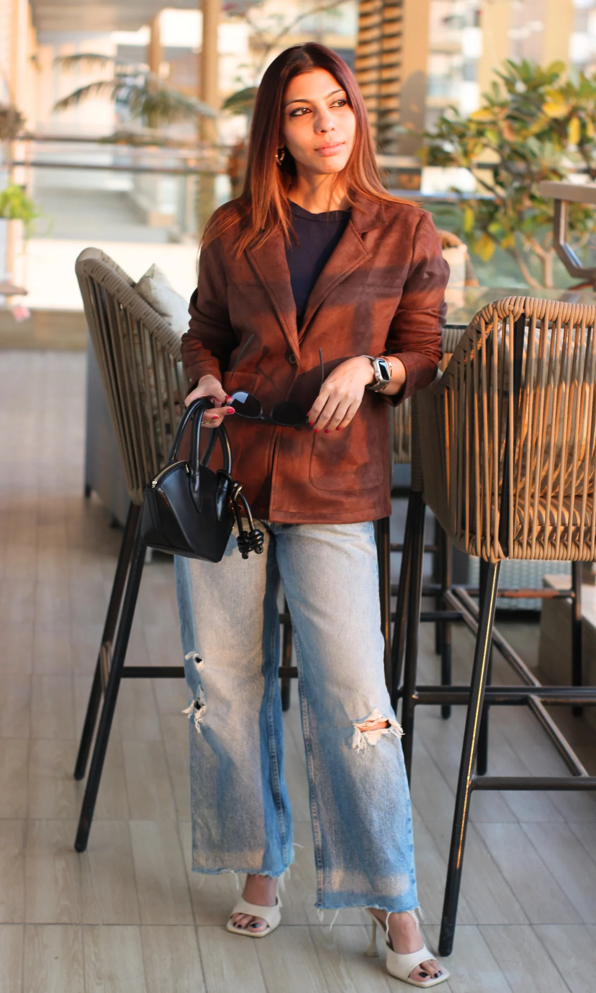 Wood Brown Suede Jacket - Image 4