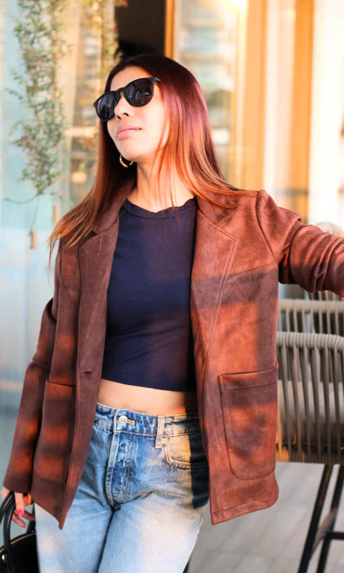 Wood Brown Suede Jacket - Image 5