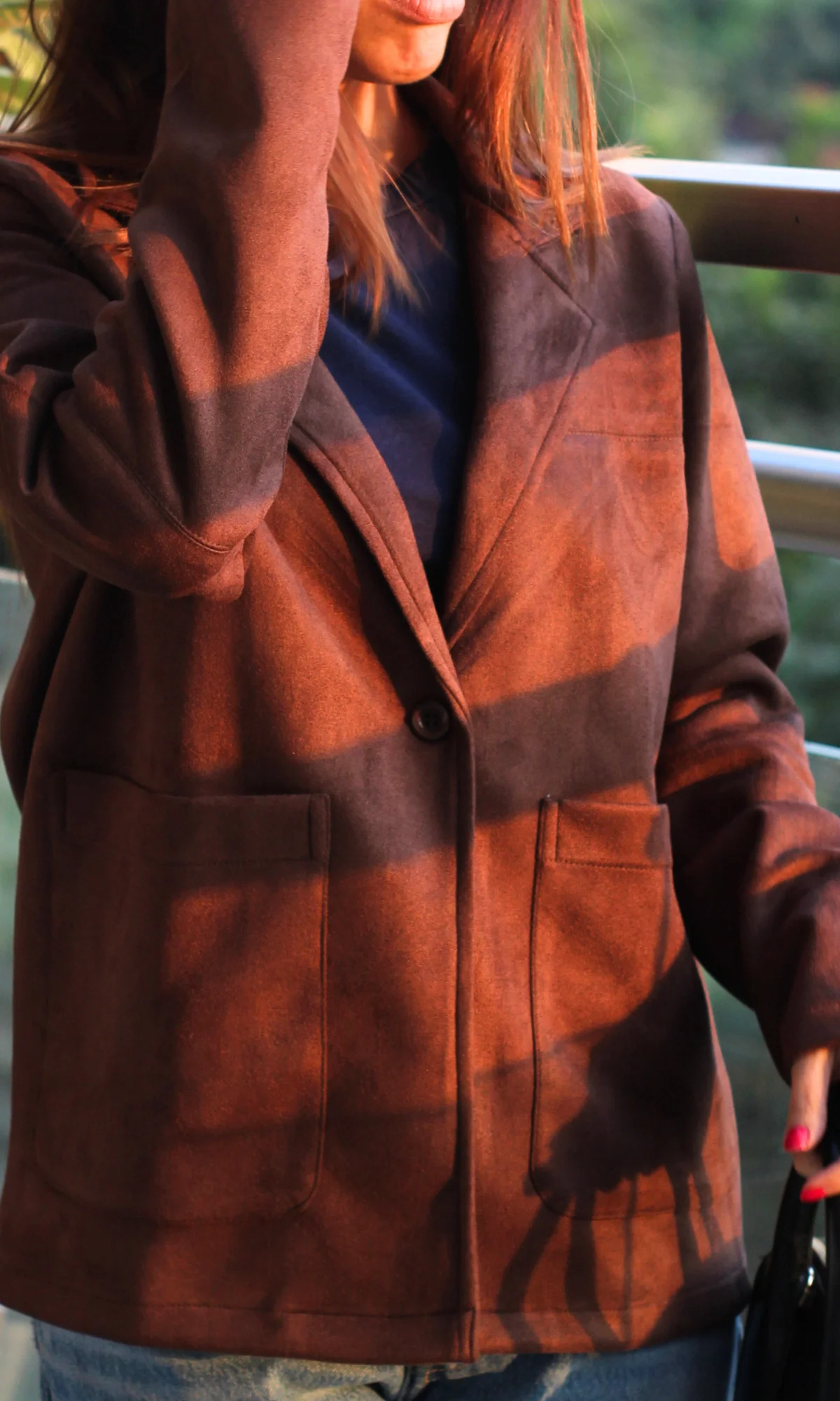 Wood Brown Suede Jacket - Image 6